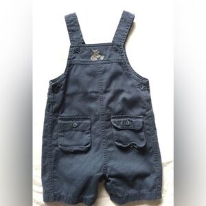 Vintage Boys Overalls Jumper with Bicycle Embroidery